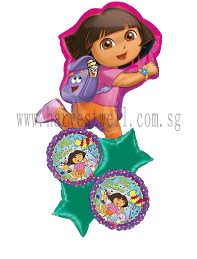 Happy Birthday Dora The Explorer Balloon Package